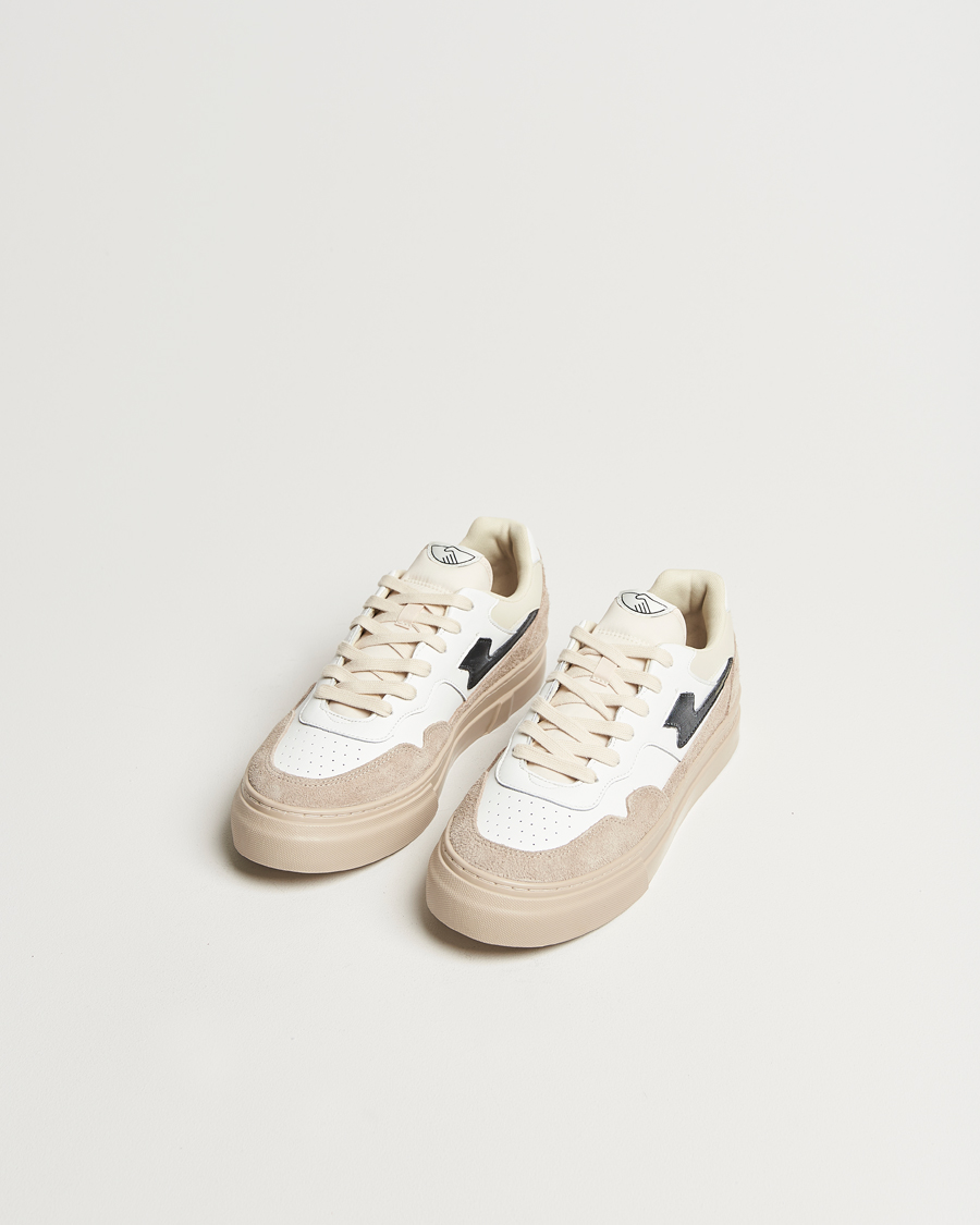 Homme |  | Stepney Workers Club | Pearl S-Strike Leather/Suede Sneaker Winter White