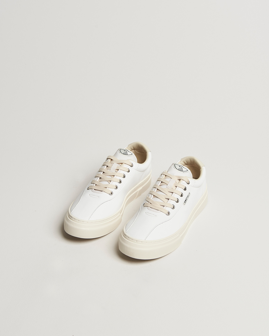 Homme |  | Stepney Workers Club | Dellow 02 Leather Cupsole Sneaker White