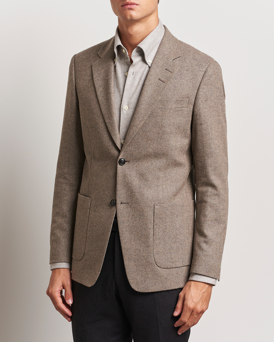 Homme |  | Tiger of Sweden | Justin Brushed Wool Blazer Burlywood