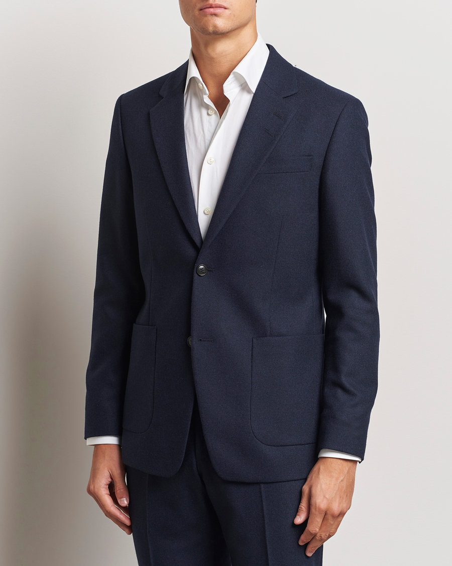 Homme |  | Tiger of Sweden | Justin Brushed Wool Blazer Sea Blue