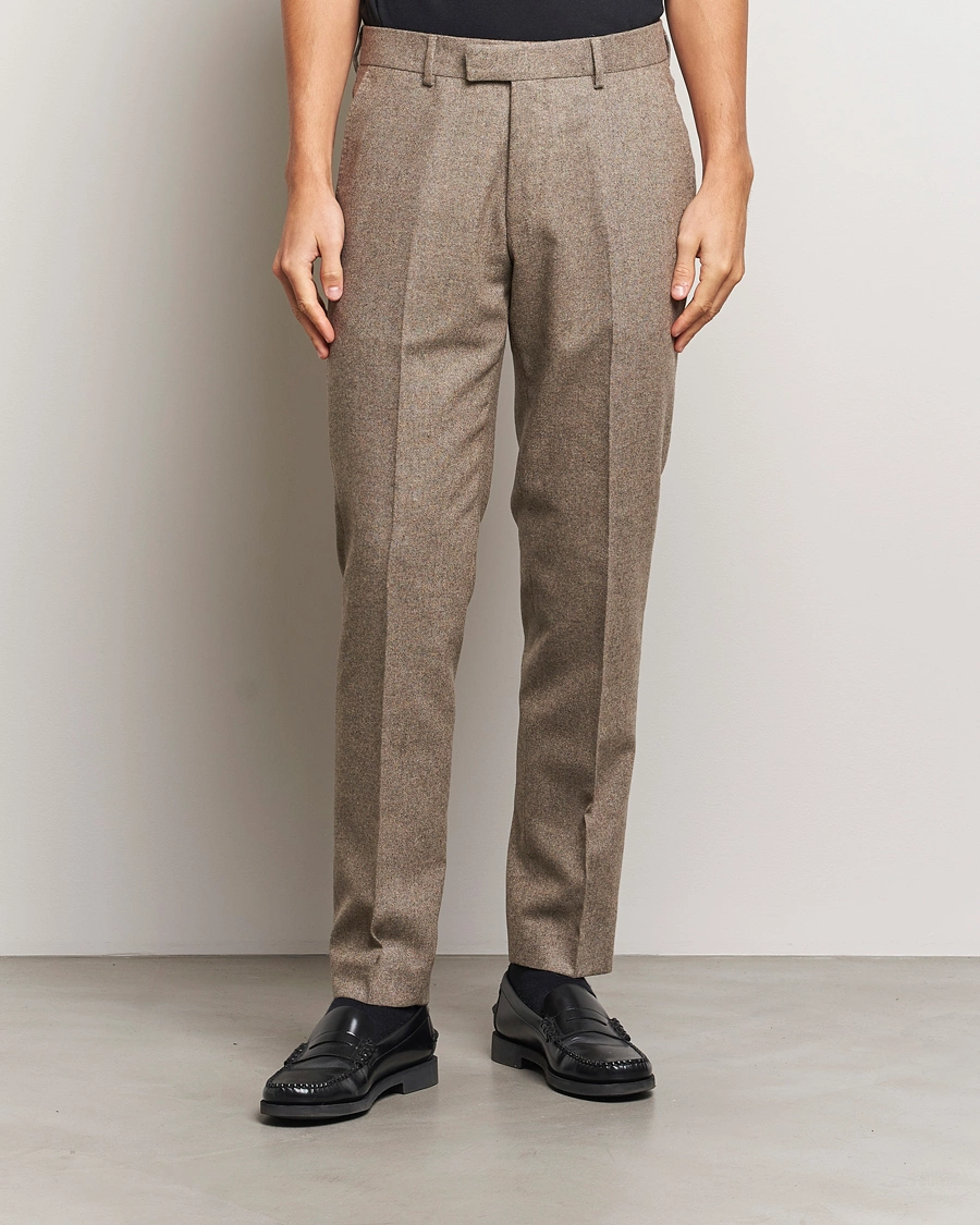 Homme |  | Tiger of Sweden | Tenuta Brushed Wool Trousers Burlywood