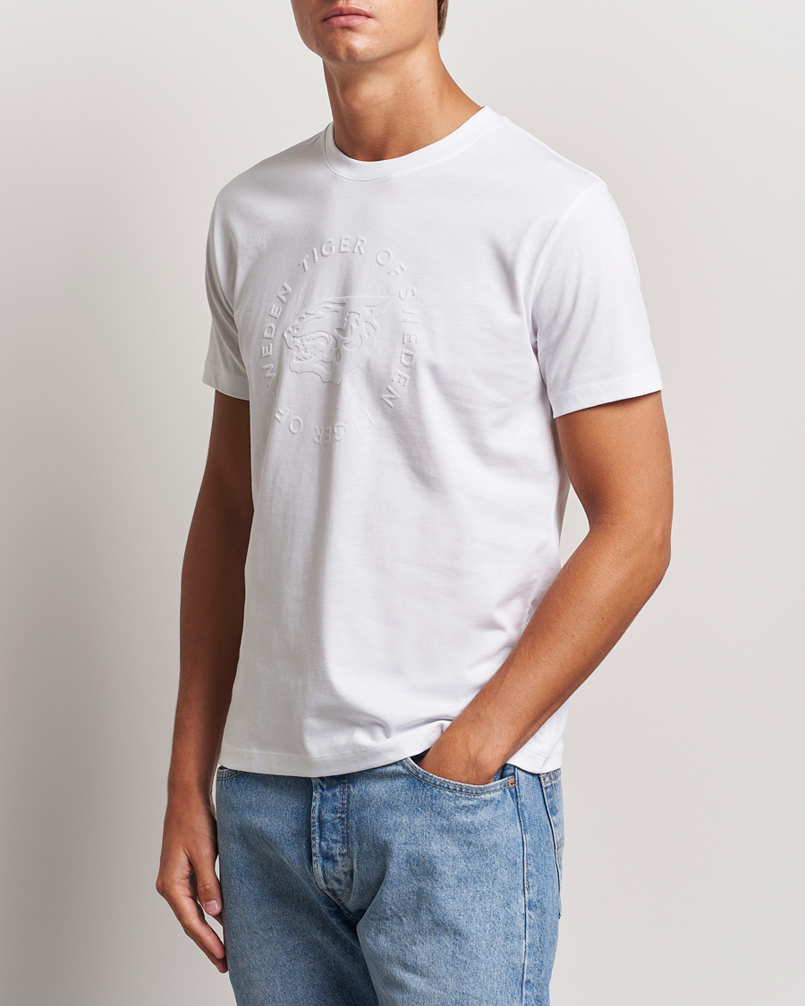 Homme |  | Tiger of Sweden | Dillan Logo Crew Neck T-Shirt Pure White