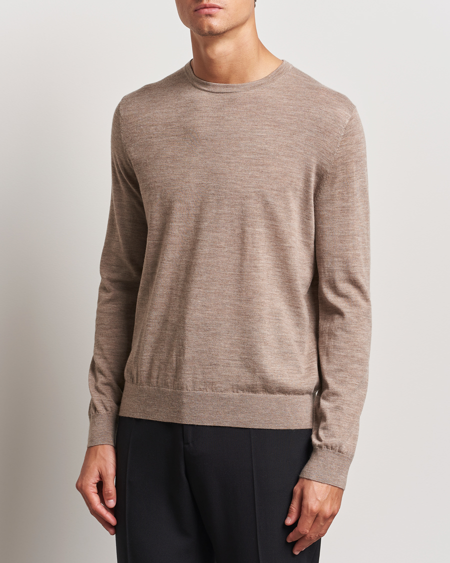 Homme |  | Tiger of Sweden | Connor Crew Neck Pullover Beige Melange