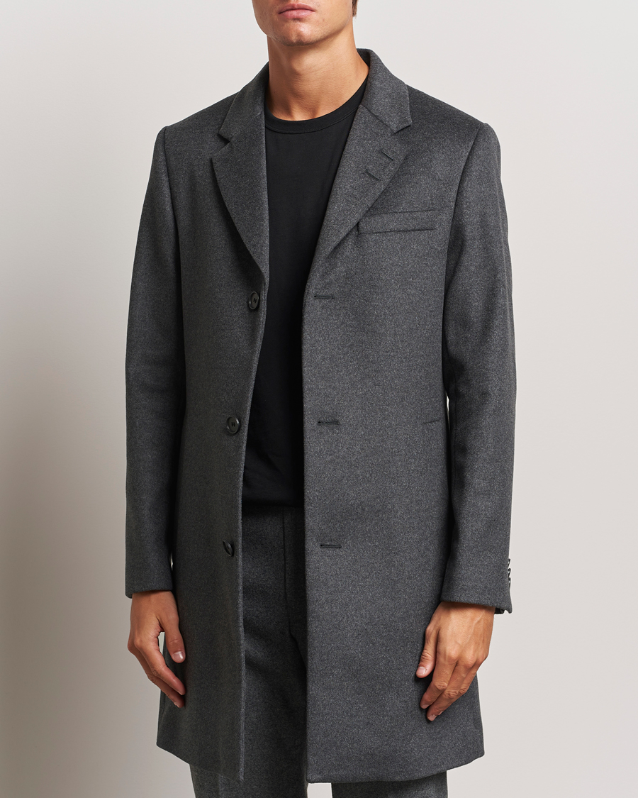 Homme | Nouveautés | Tiger of Sweden | Finnan Wool/Cashmere Coat Grey Melange