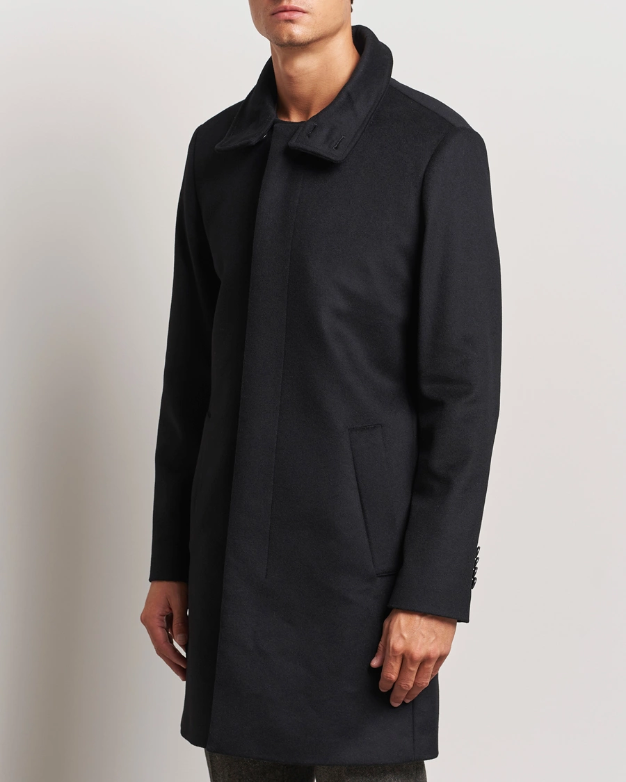 Homme |  | Tiger of Sweden | Aleric Stand Up Collar Coat Black