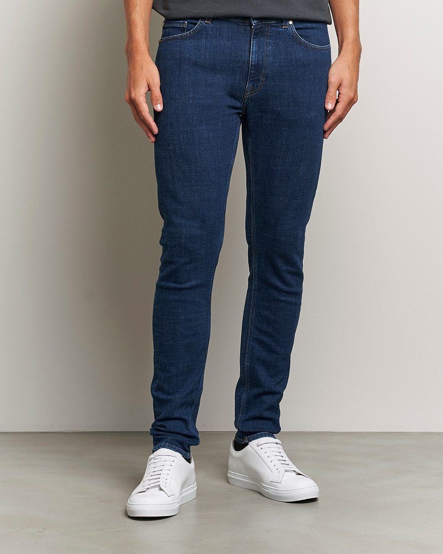 Homme |  | Tiger of Sweden | Evolve Stretch Cotton Jeans Medium Blue