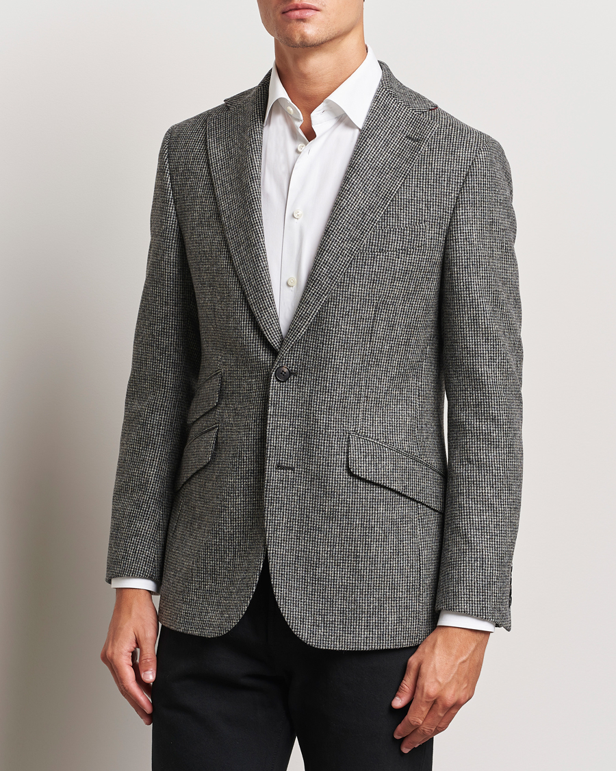 Homme | Tenue Décontractée Chic | Walker Slater | Edward Lambswool Pepita Blazer Grey/Black