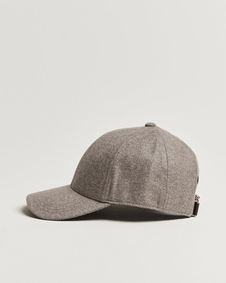 Homme |  | Varsity Headwear | Cashmere Baseball Cap Marble Beige