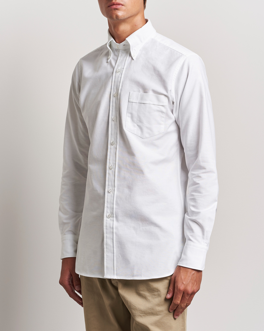 Homme |  | Drake\'s | Button Down Oxford Shirt White