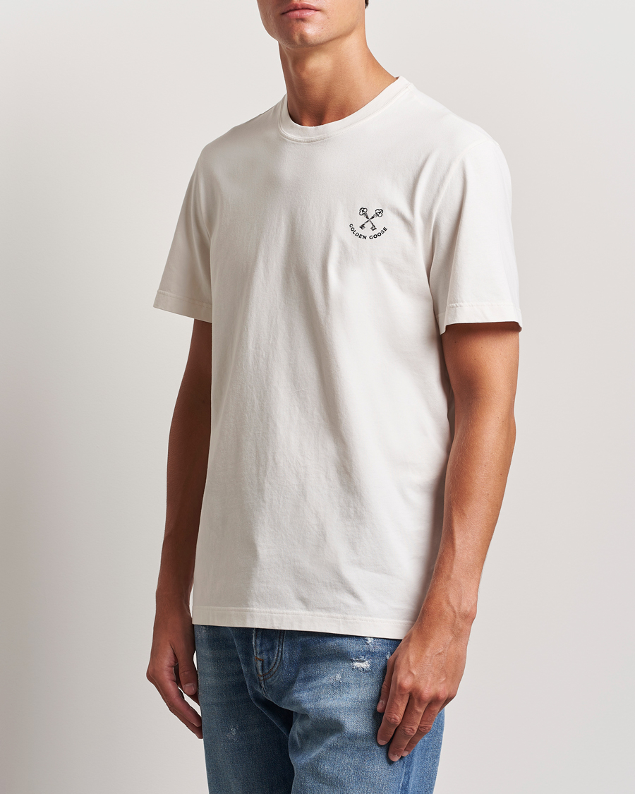 Homme |  | Golden Goose | Journey Short Sleeve T-Shirt Heritage White