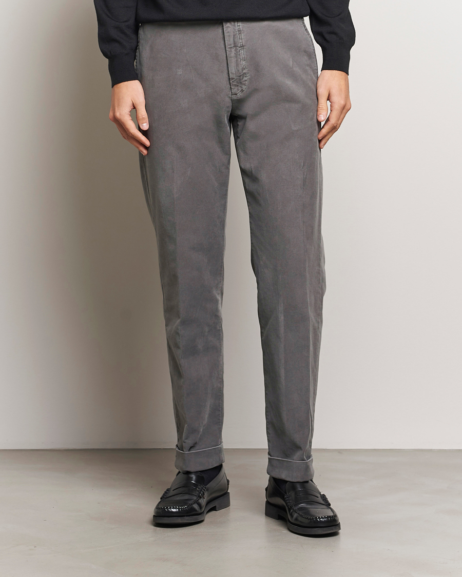 Homme |  | Incotex | Regular Fit Moleskin Slacks Dark Grey