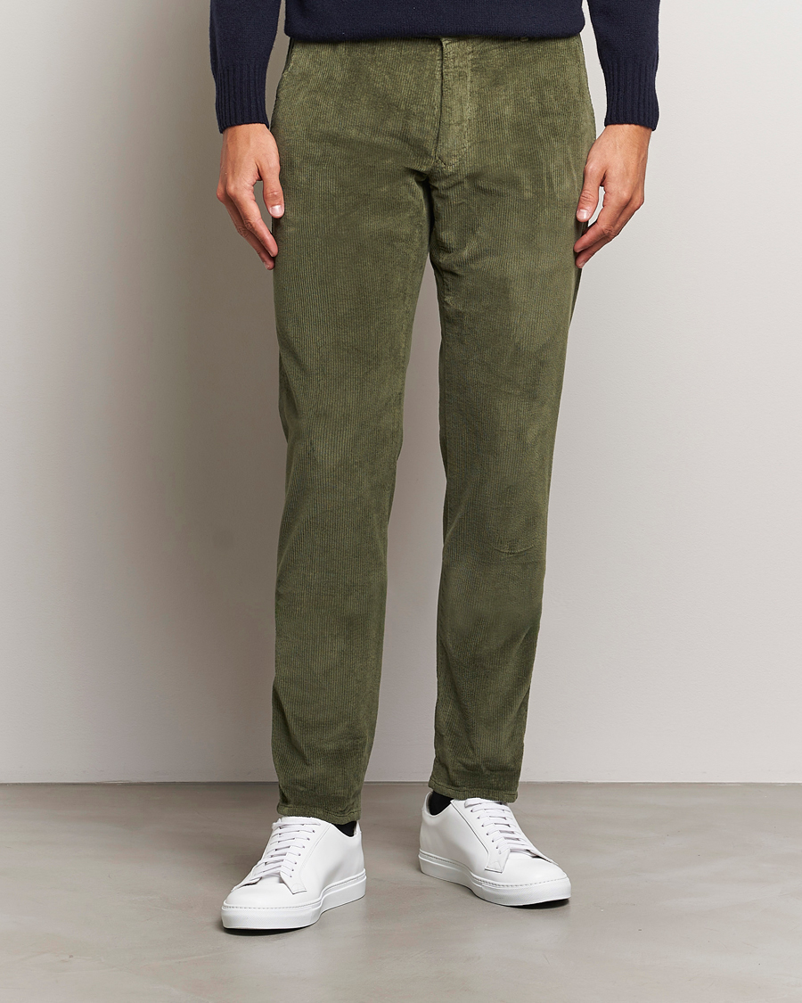 Homme |  | Incotex | Slim Fit Leisure Cord Slacks Dark Green