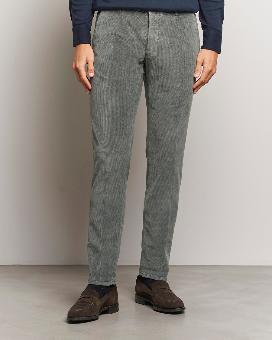 Homme |  | Incotex | Slim Fit Leisure Cord Slacks Grey