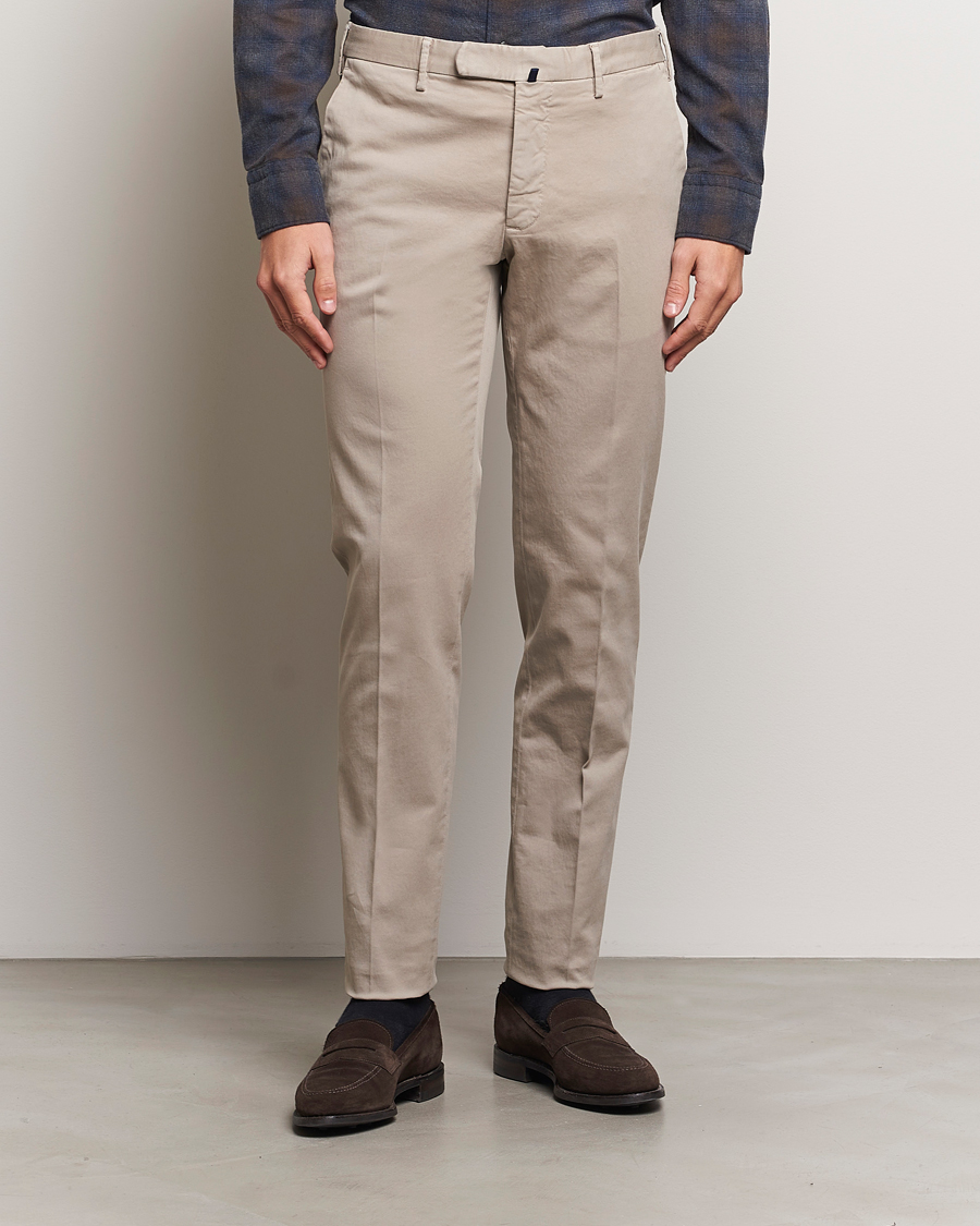 Homme |  | Incotex | Slim Fit Cotton Stretch Chinos Khaki