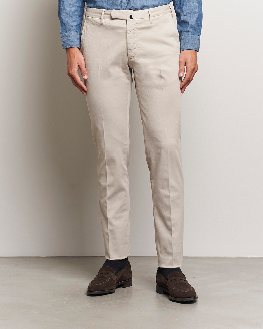 Homme |  | Incotex | Slim Fit Cotton Stretch Chinos Light Beige