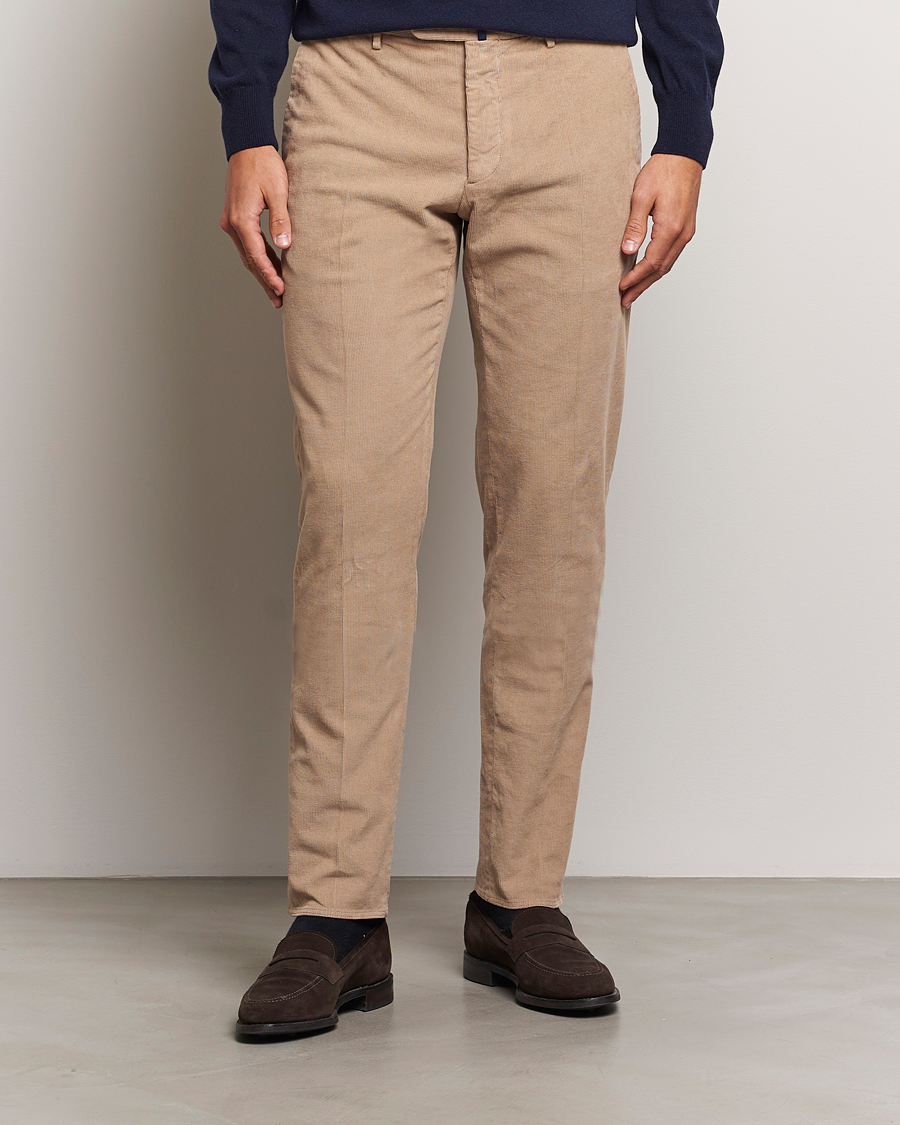 Homme |  | Incotex | Slim Fit Baby Corduroy Trousers Beige