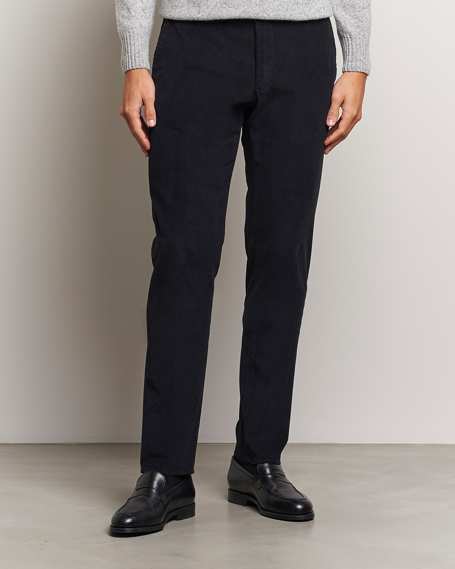 Homme |  | Incotex | Slim Fit Baby Corduroy Trousers Navy