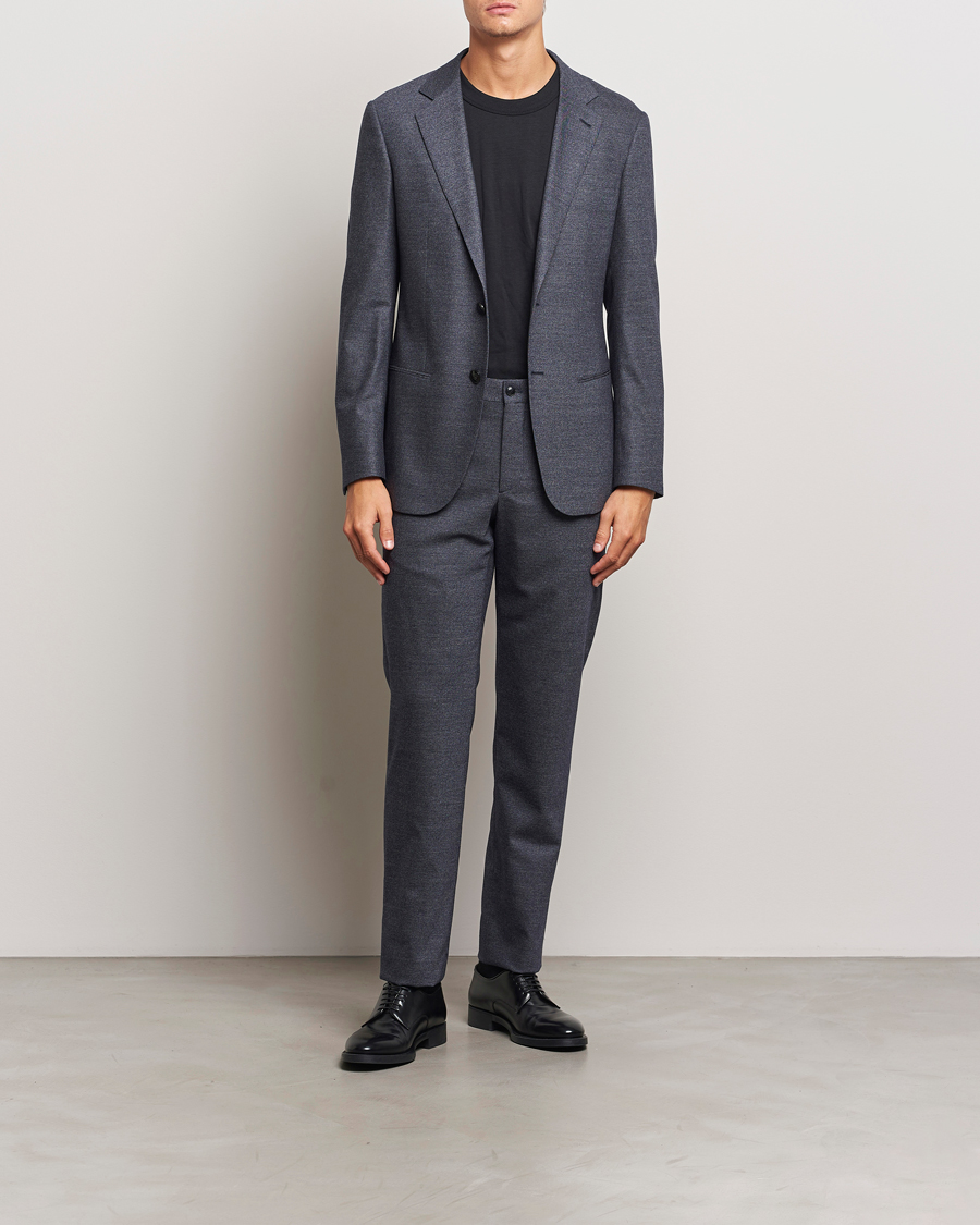 Homme |  | Giorgio Armani | Soho Wool/Cashmere Flannel Suit Navy Melange