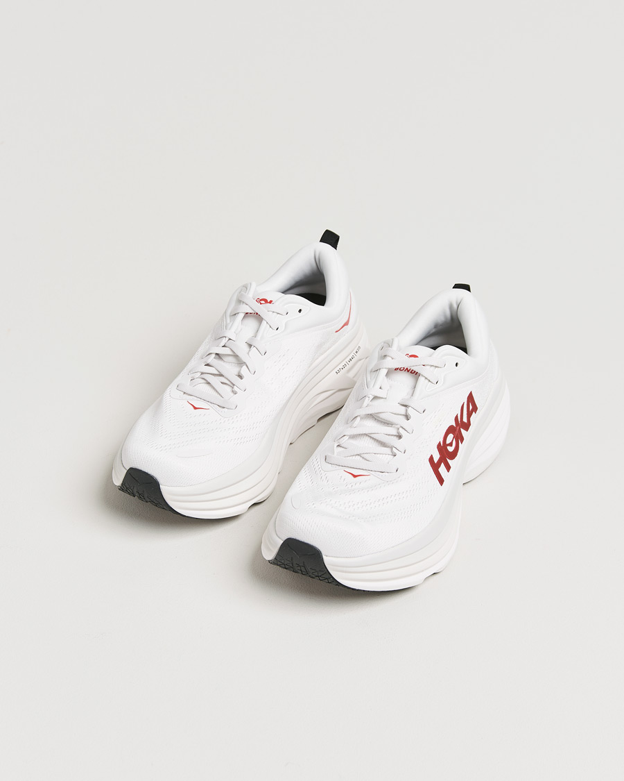 Homme |  | Hoka One One | Hoka Bondi 8 White/Vermillion