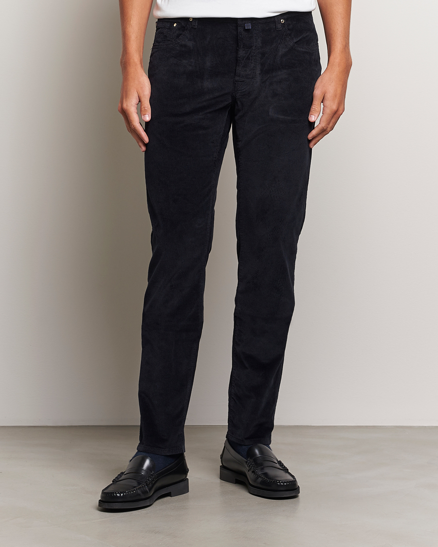 Homme | Vêtements | Jacob Cohën | Bard 5-Pocket Medium Corduroy Trousers Navy