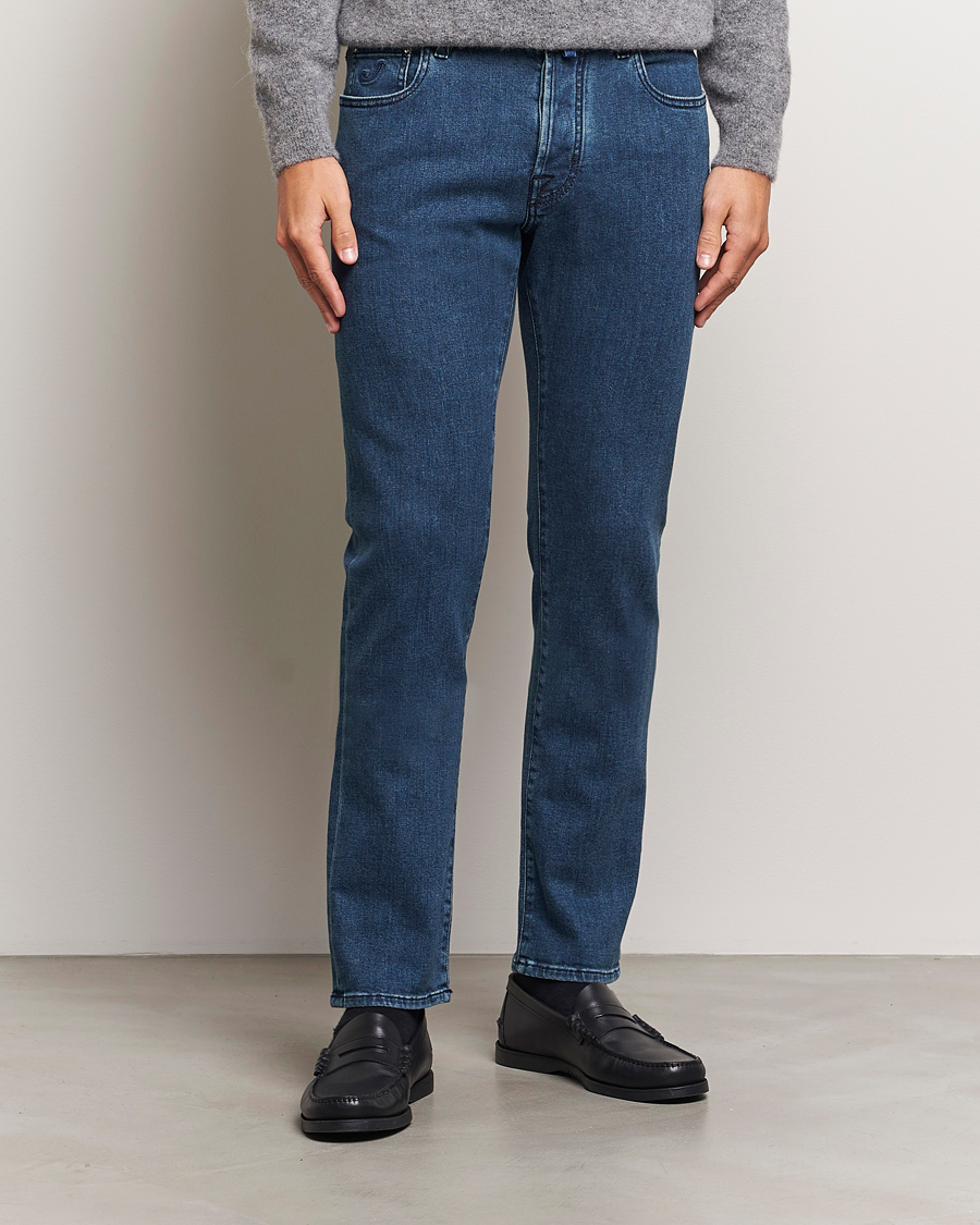 Homme |  | Jacob Cohën | Bard Slim Fit Denim Cachemire Jeans Mid Blue