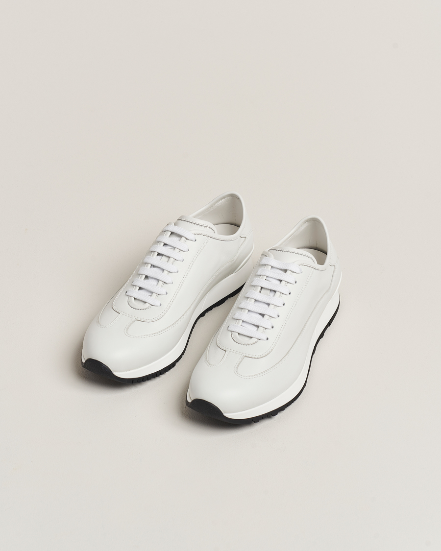 Homme |  | John Lobb | Foundry Running Sneakers White Calf