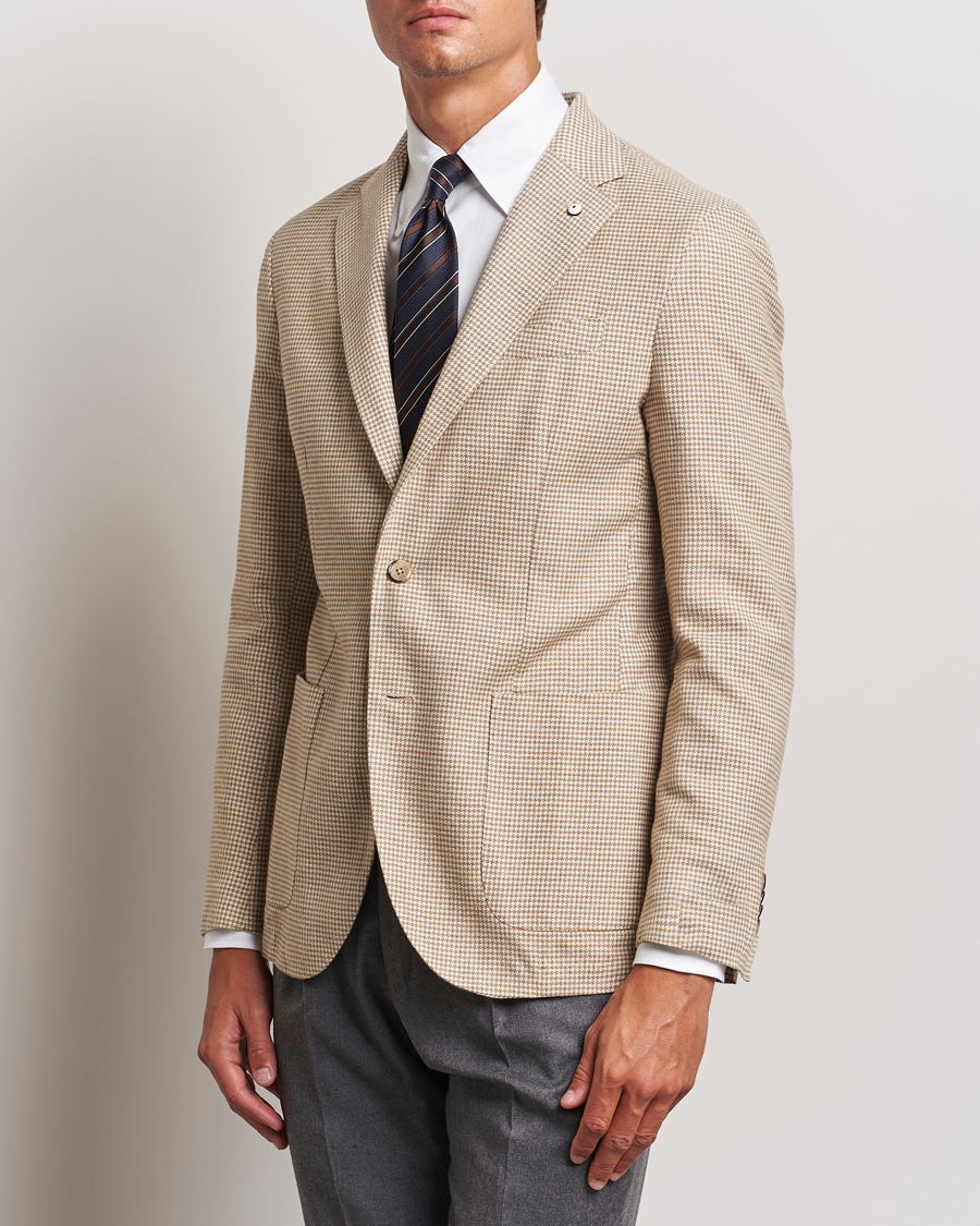 Homme |  | L.B.M. 1911 | Jack Regular Houndstooth Blazer Beige