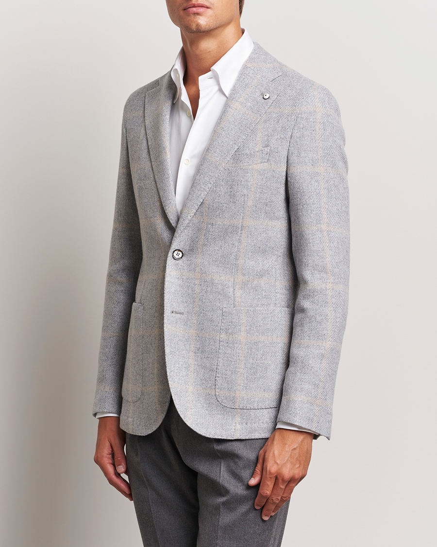 Homme |  | L.B.M. 1911 | Jack Regular Jersey Wool Blazer Light Grey