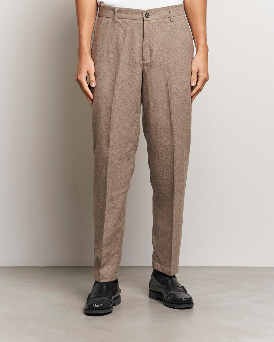 Homme |  | LES DEUX | Como Reg Wool Pants Desert Taupe Melange