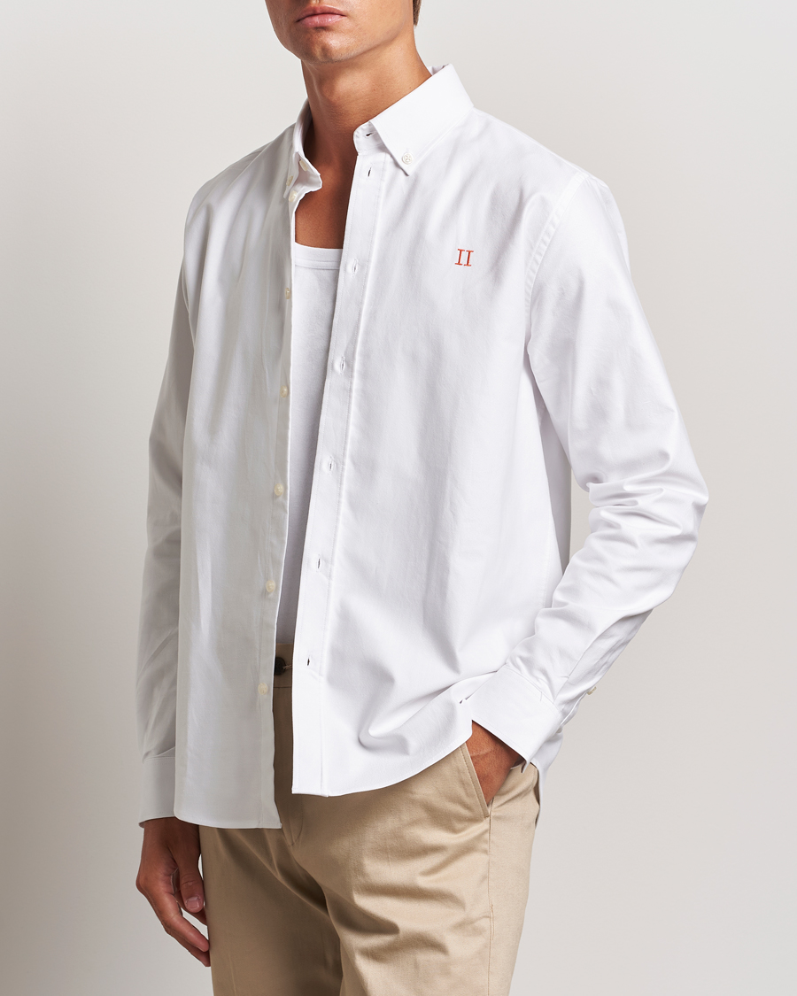Homme | LES DEUX | LES DEUX | Konrad Contrast Oxford Shirt White