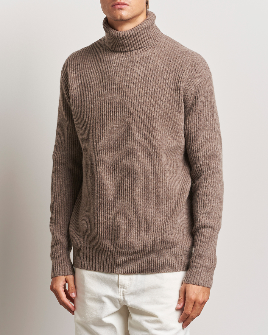 Homme |  | LES DEUX | Eddie Wool Rib Rollneck Mountain Grey Melange