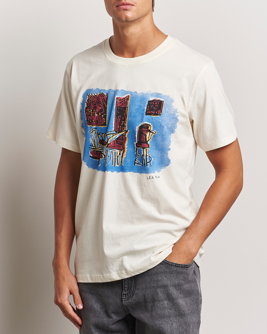 Homme |  | LES DEUX | Berkeley Print T-Shirt Ivory