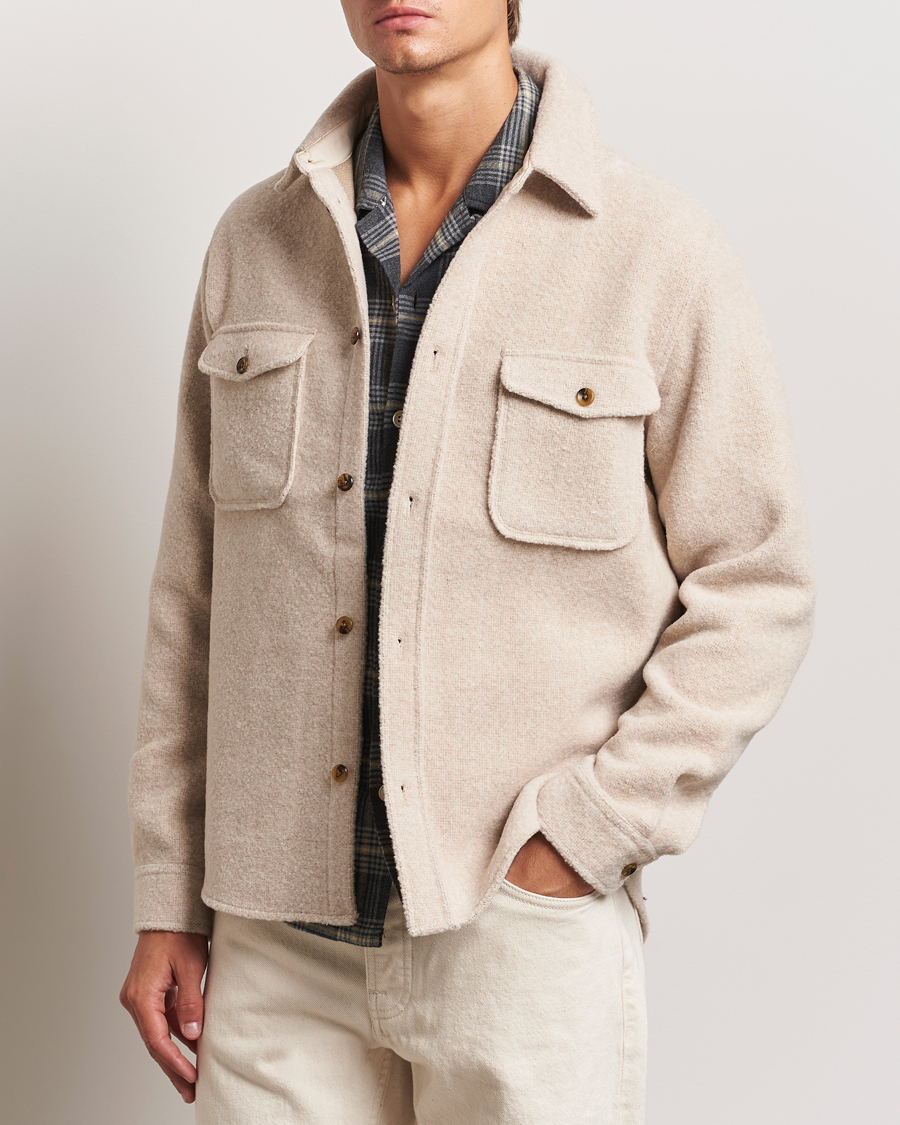 Homme |  | LES DEUX | Lennon Boucle Overshirt Ivory