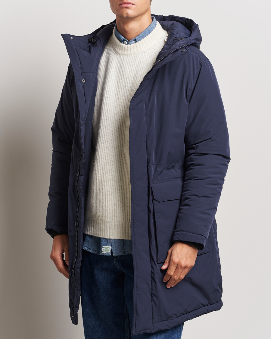 Homme |  | LES DEUX | Channing Padded Parka Coat Dark Navy