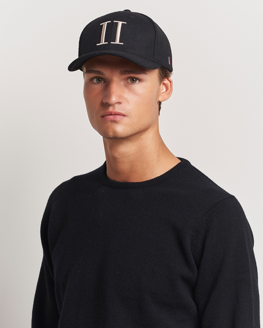 Homme | Bobs Et Casquettes | LES DEUX | Encore Wool Baseball Cap Black/Ivory