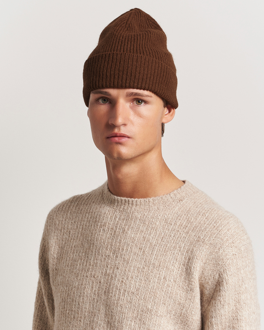 Homme |  | Le Bonnet | Lambswool/Caregora Beanie Walnut