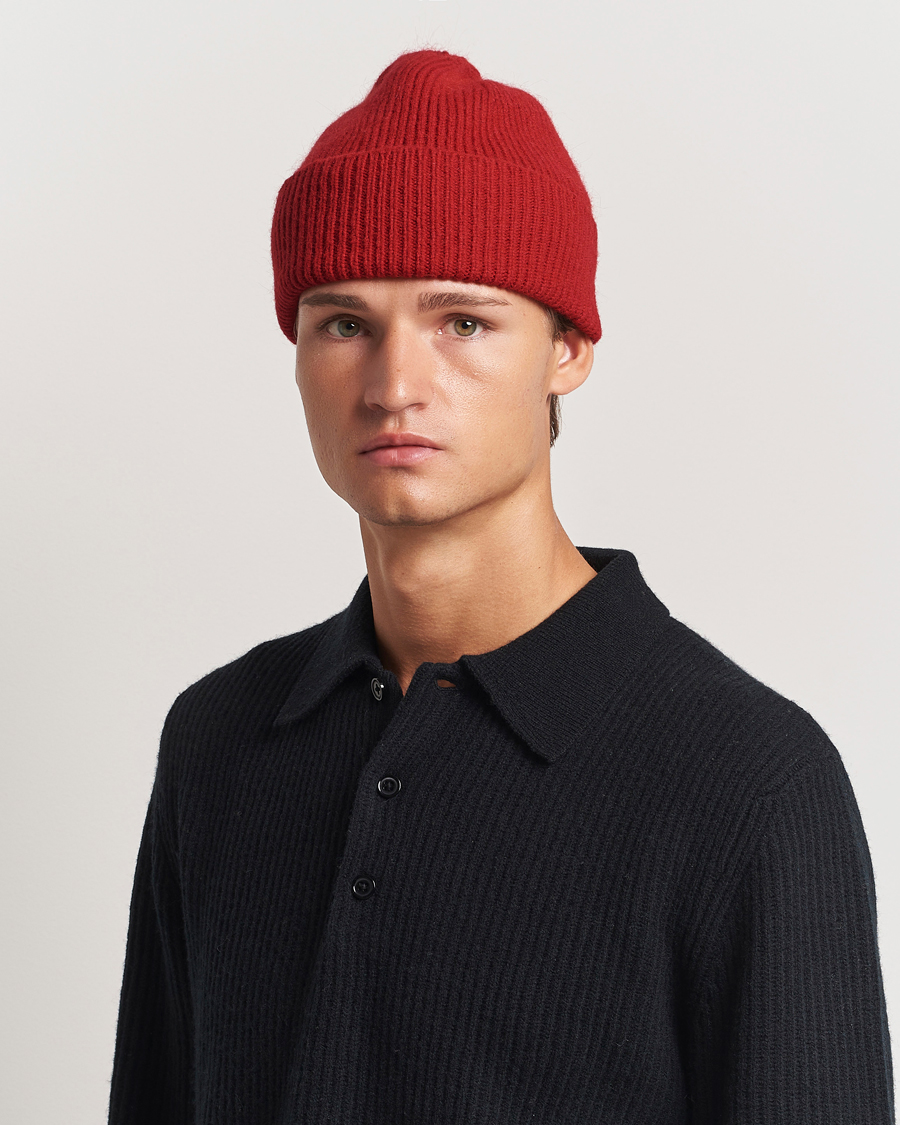 Homme |  | Le Bonnet | Lambswool/Caregora Beanie Framboise