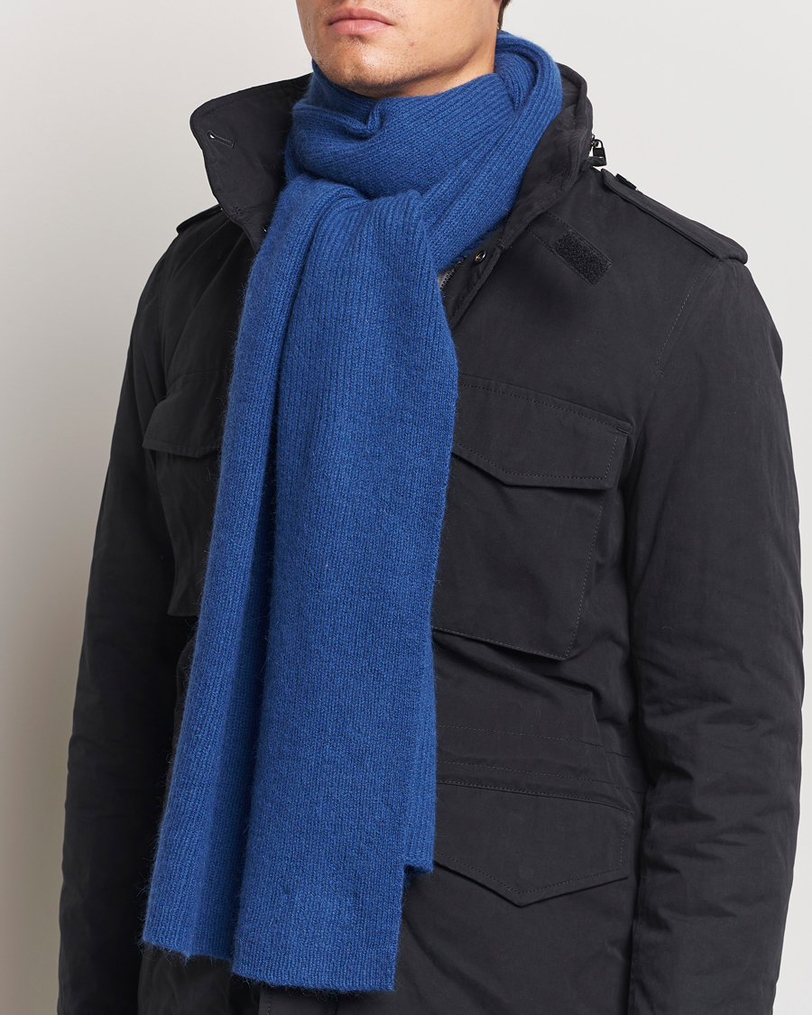 Homme |  | Le Bonnet | Lambswool/Caregora Scarf Marin