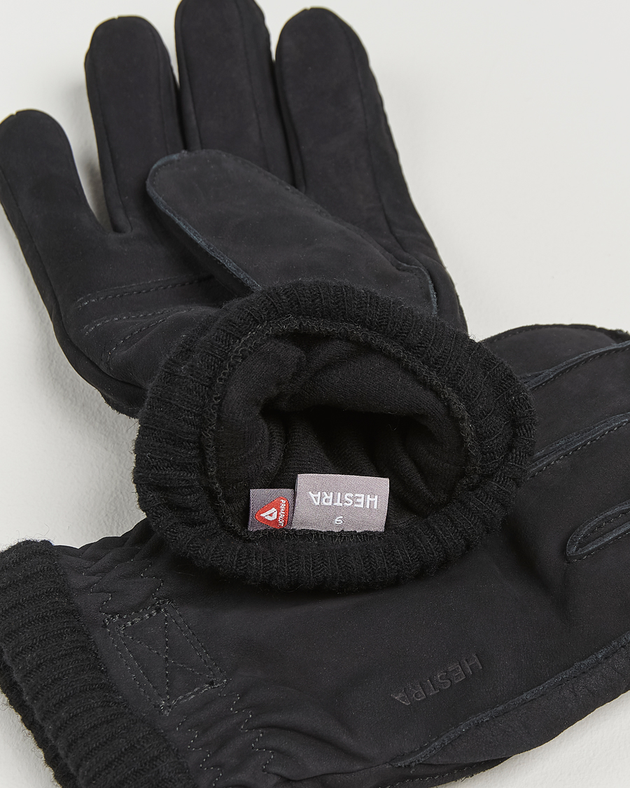 Homme |  | Hestra | Joar Primaloft Lined Nubuck Glove Black