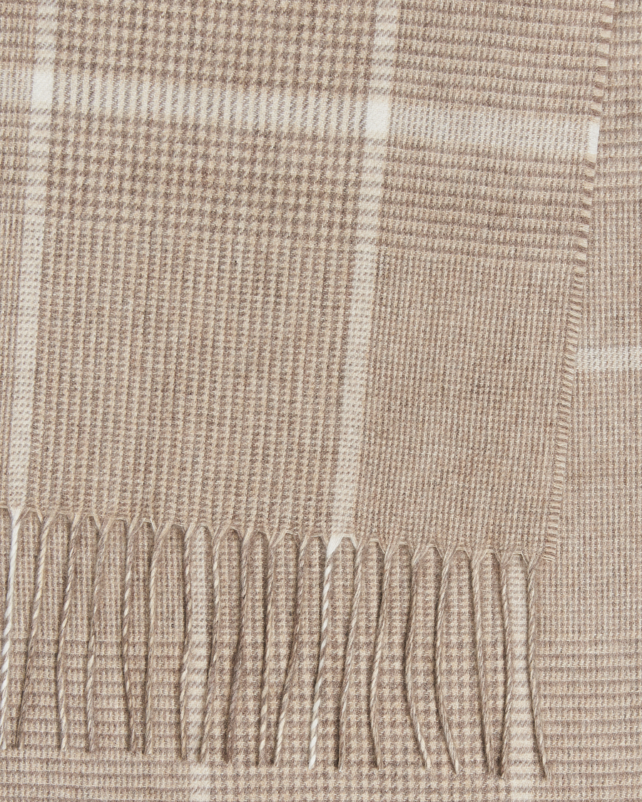 Homme |  | Piacenza Cashmere | Cashmere/Silk Overcheck Scarf Beige