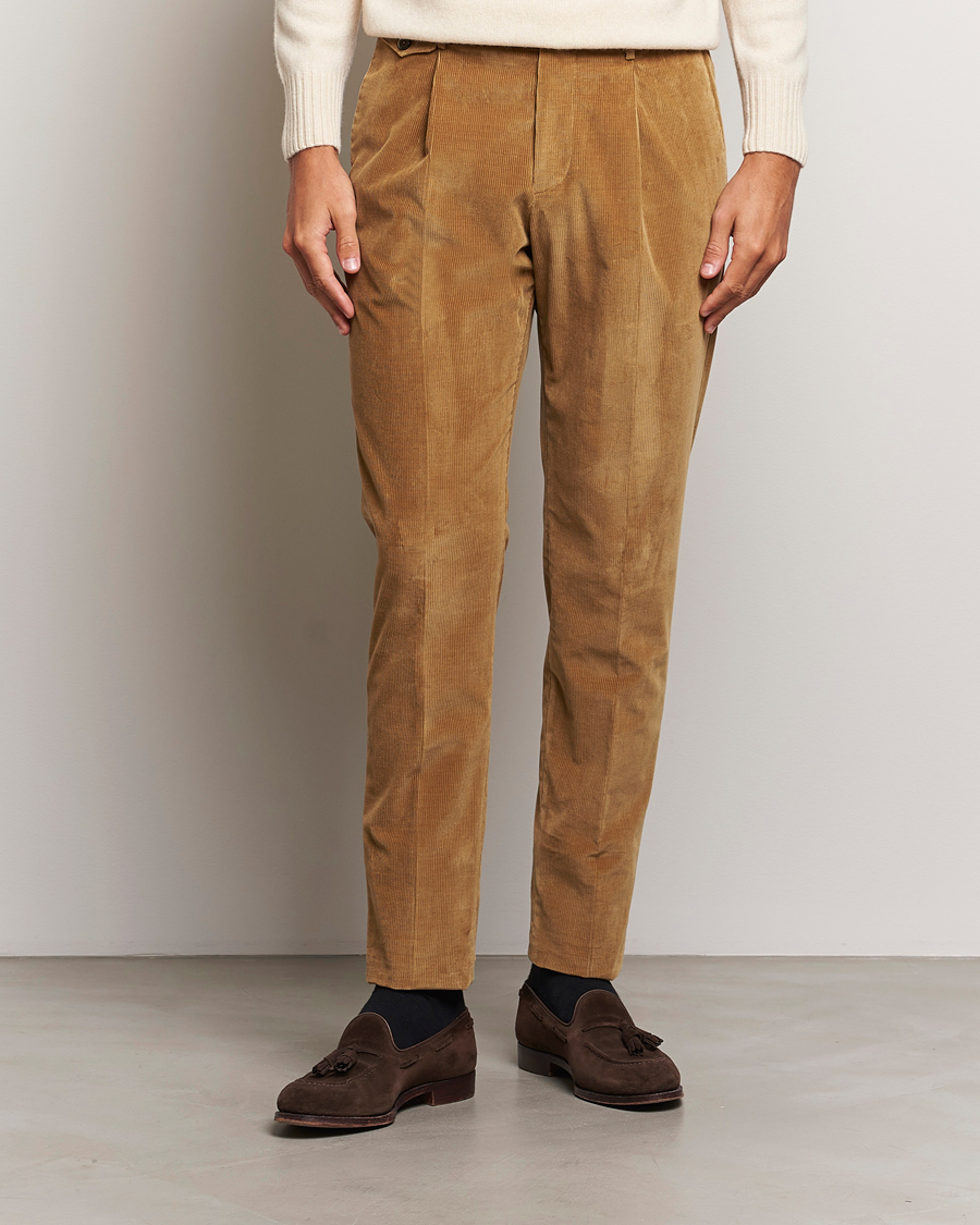 Homme |  | PT01 | Slim Fit Corduroy Trousers Brown