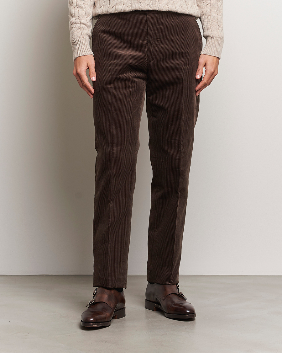 Homme |  | Ralph Lauren Purple Label | Wale Corduroy Trousers Brown