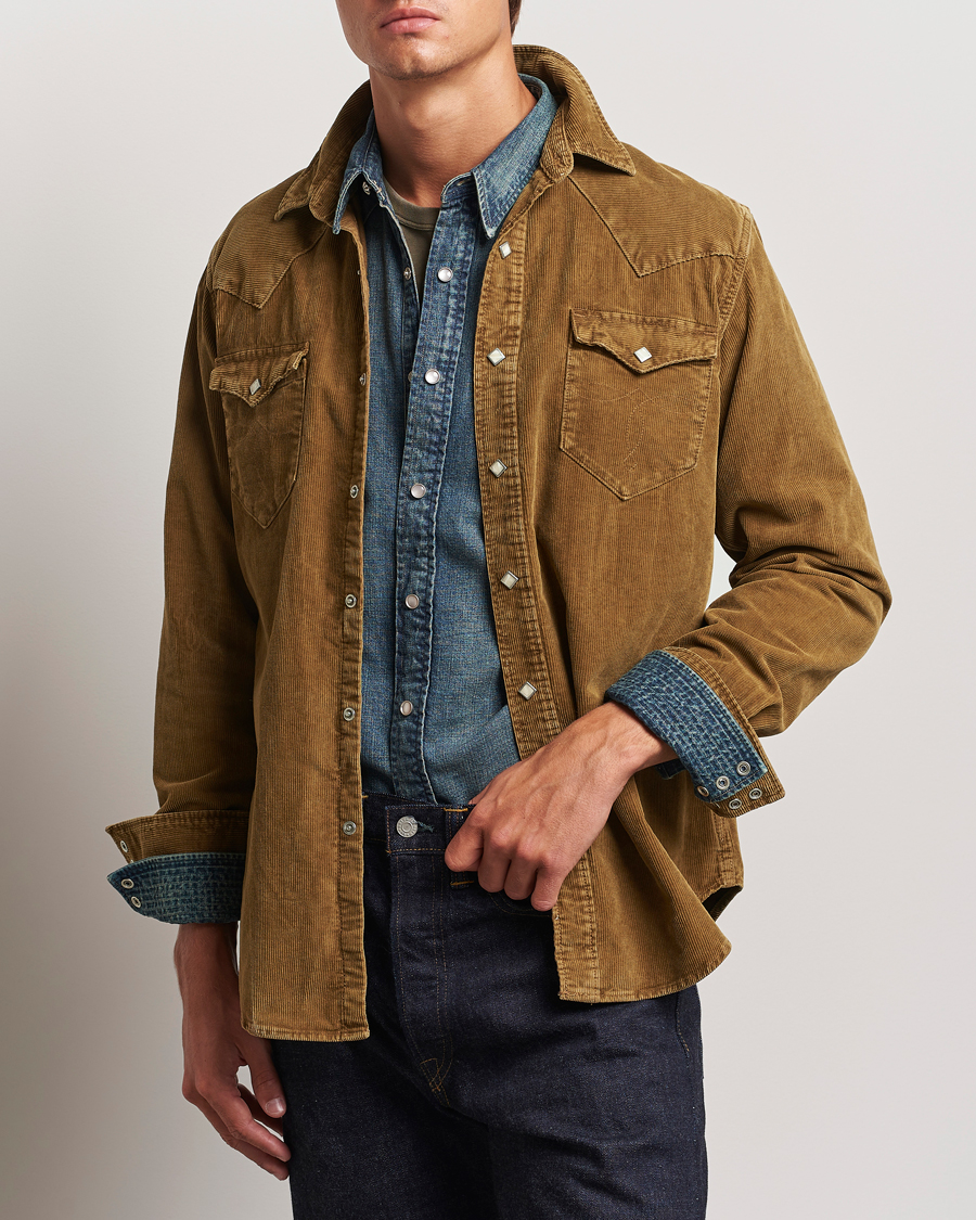 Homme |  | RRL | Buffalo Western Shirt Faded Tan