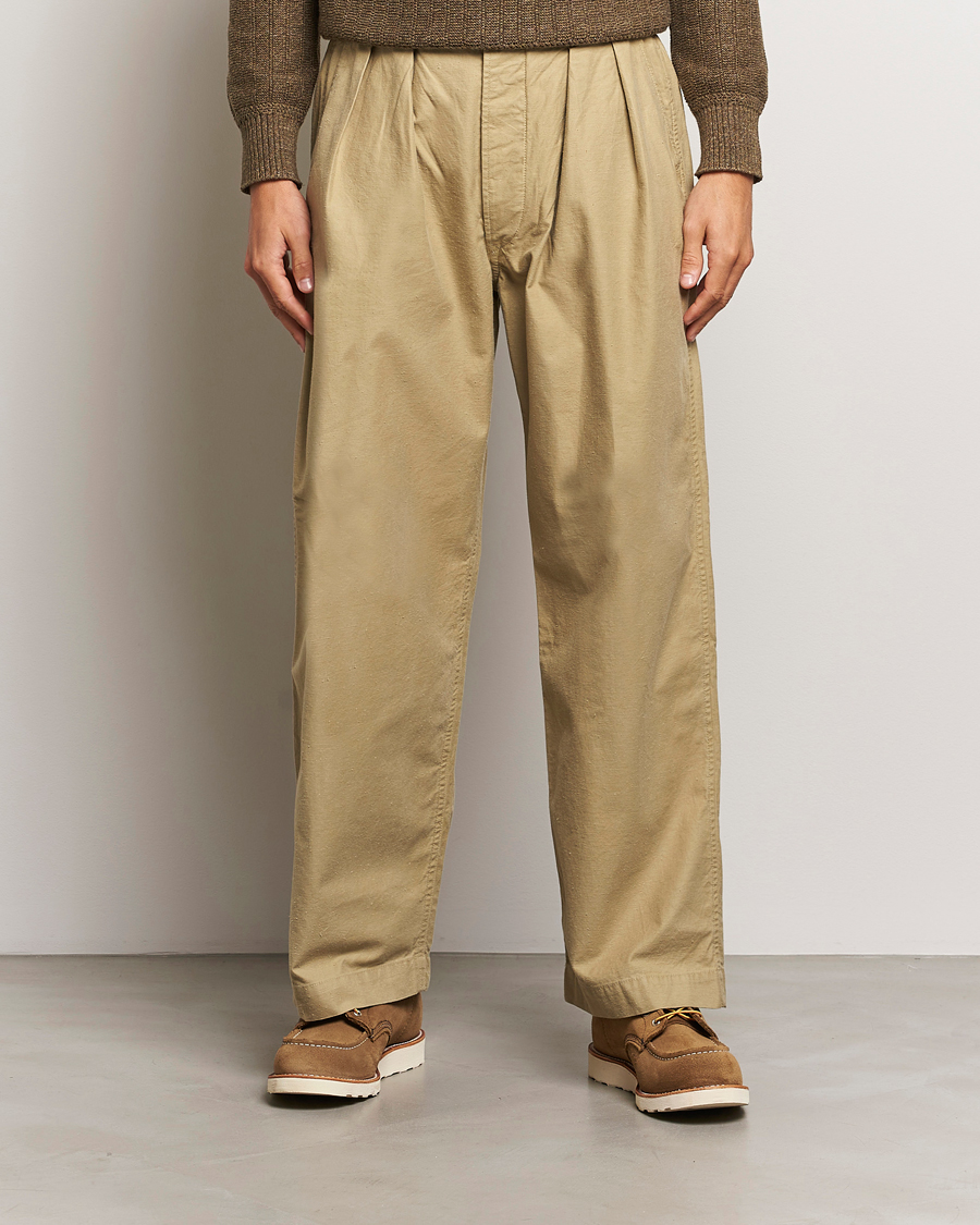 Homme |  | RRL | Hawkes Pleated Chinos Khaki