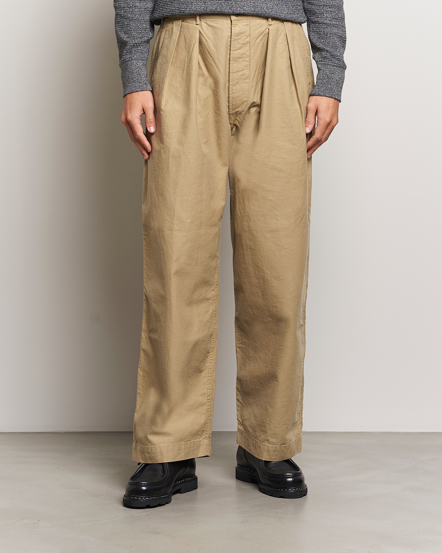 Homme |  | RRL | Hawkes Pleated Chinos Khaki