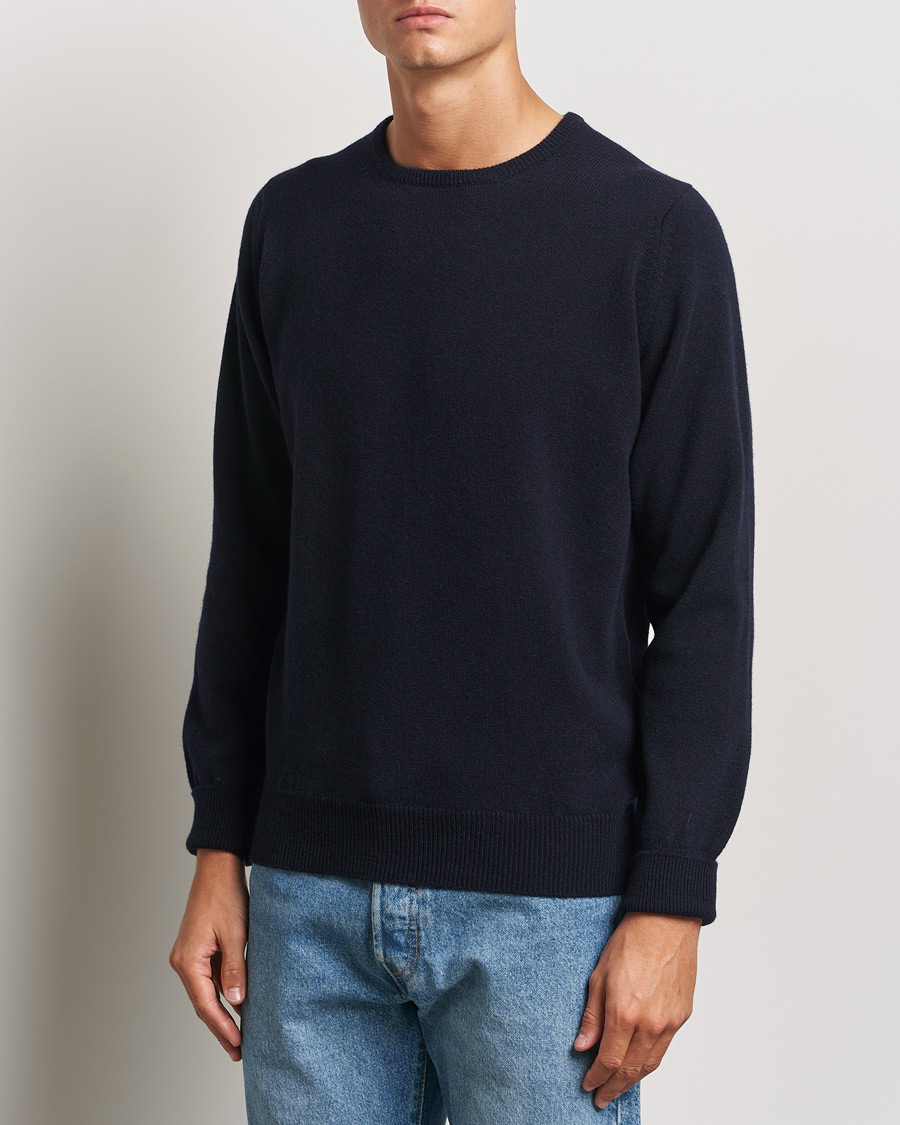 Homme | Vêtements | William Lockie | Rob Lambswool Crewneck Navy