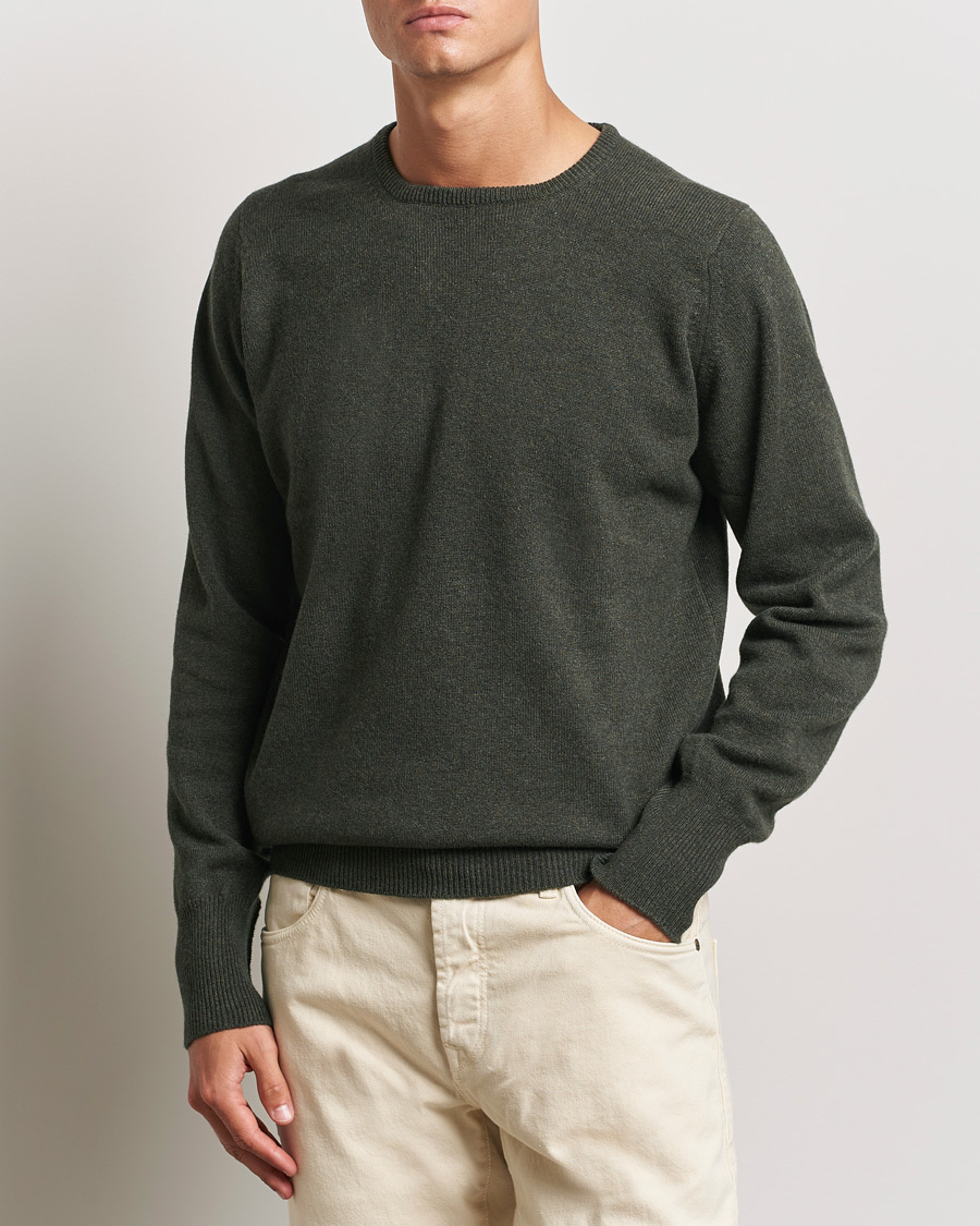 Homme | Vêtements | William Lockie | Rob Lambswool Crewneck Seaweed