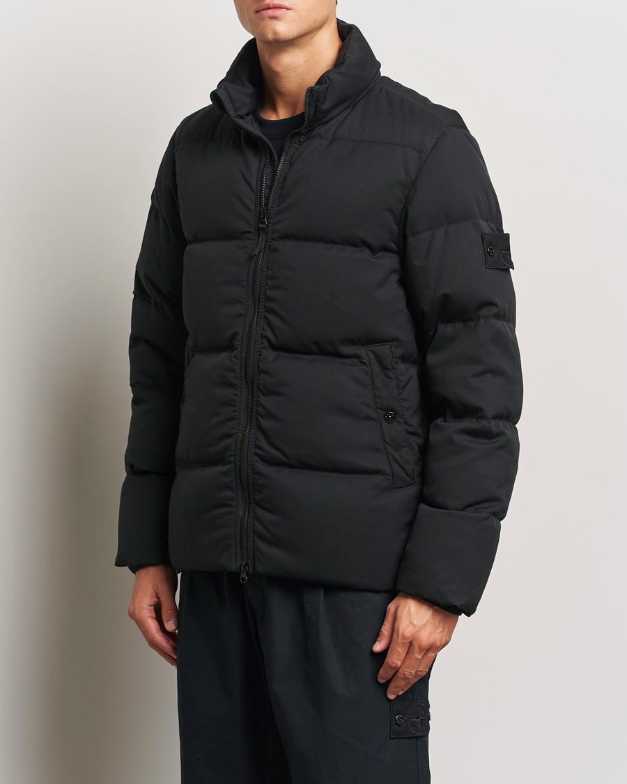 Homme | Vestes Contemporaines | Stone Island | Ghost Wool Twill Down Jacket Black