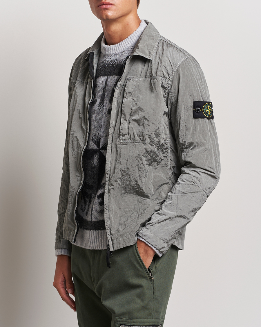 Homme | Surchemises | Stone Island | Nylon Metal Zip Overshirt Grey