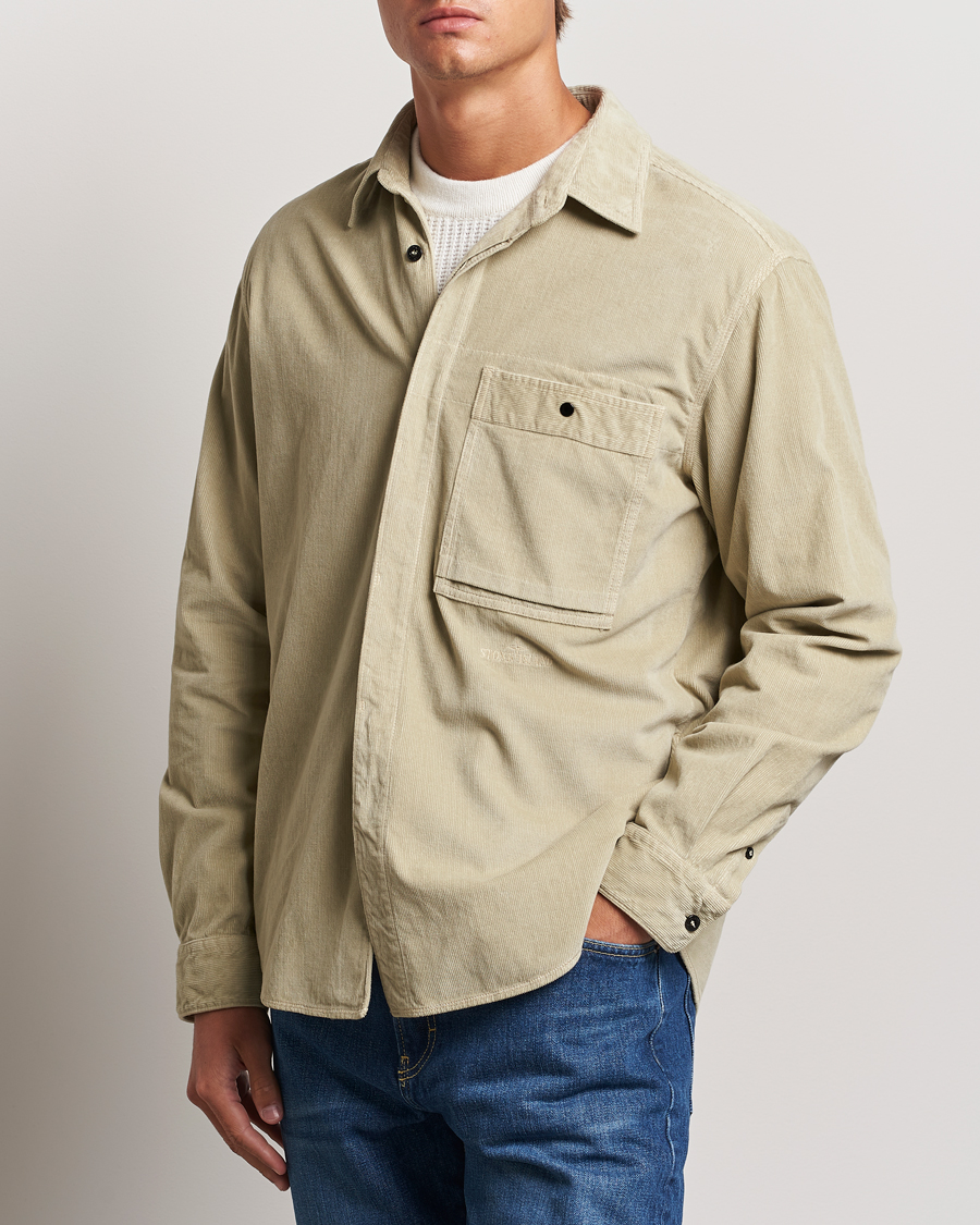 Homme | Chemises | Stone Island | Cotton Cord Overshirt Plaster